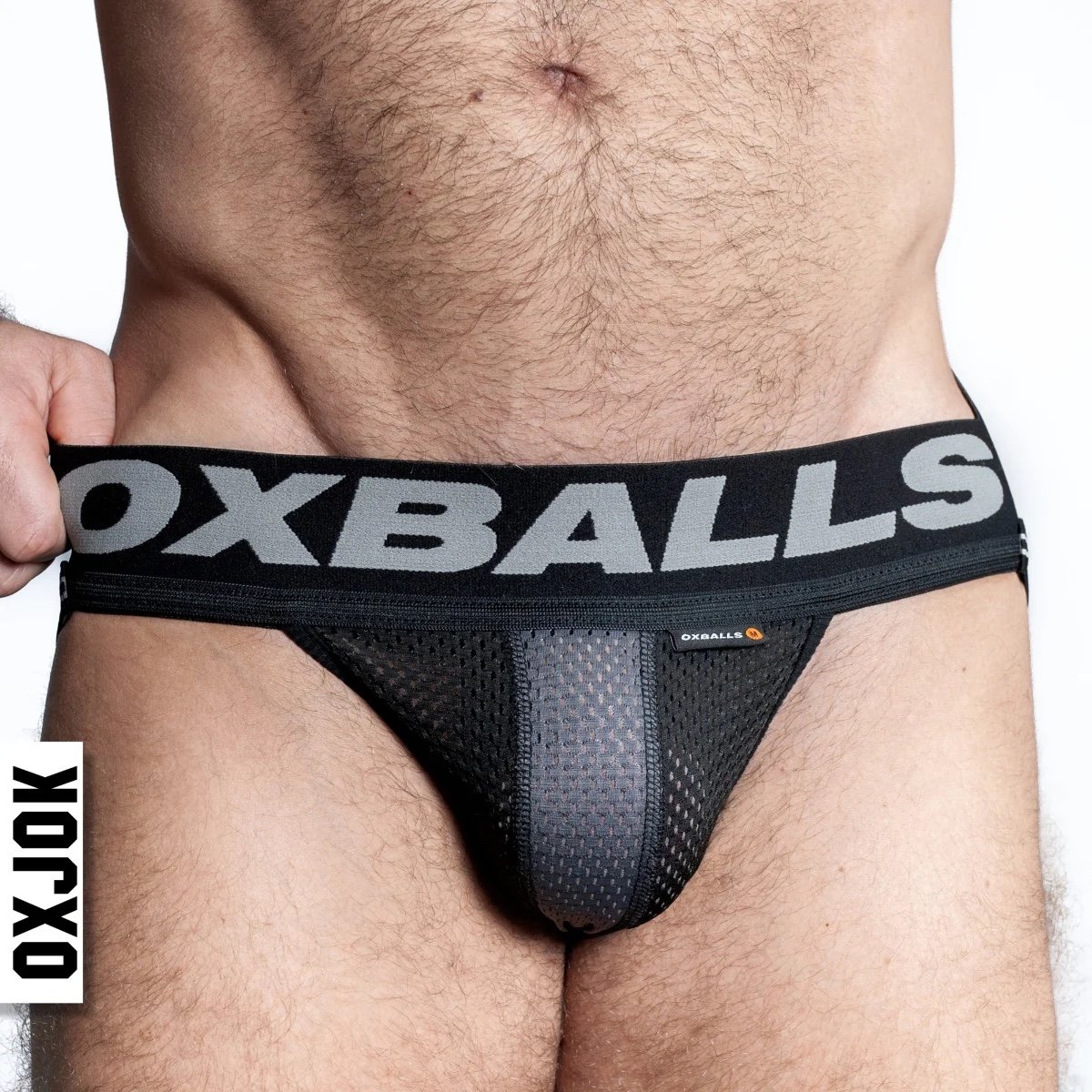 Oxballs OXJOK Airmesh Jock Strap Tar Black