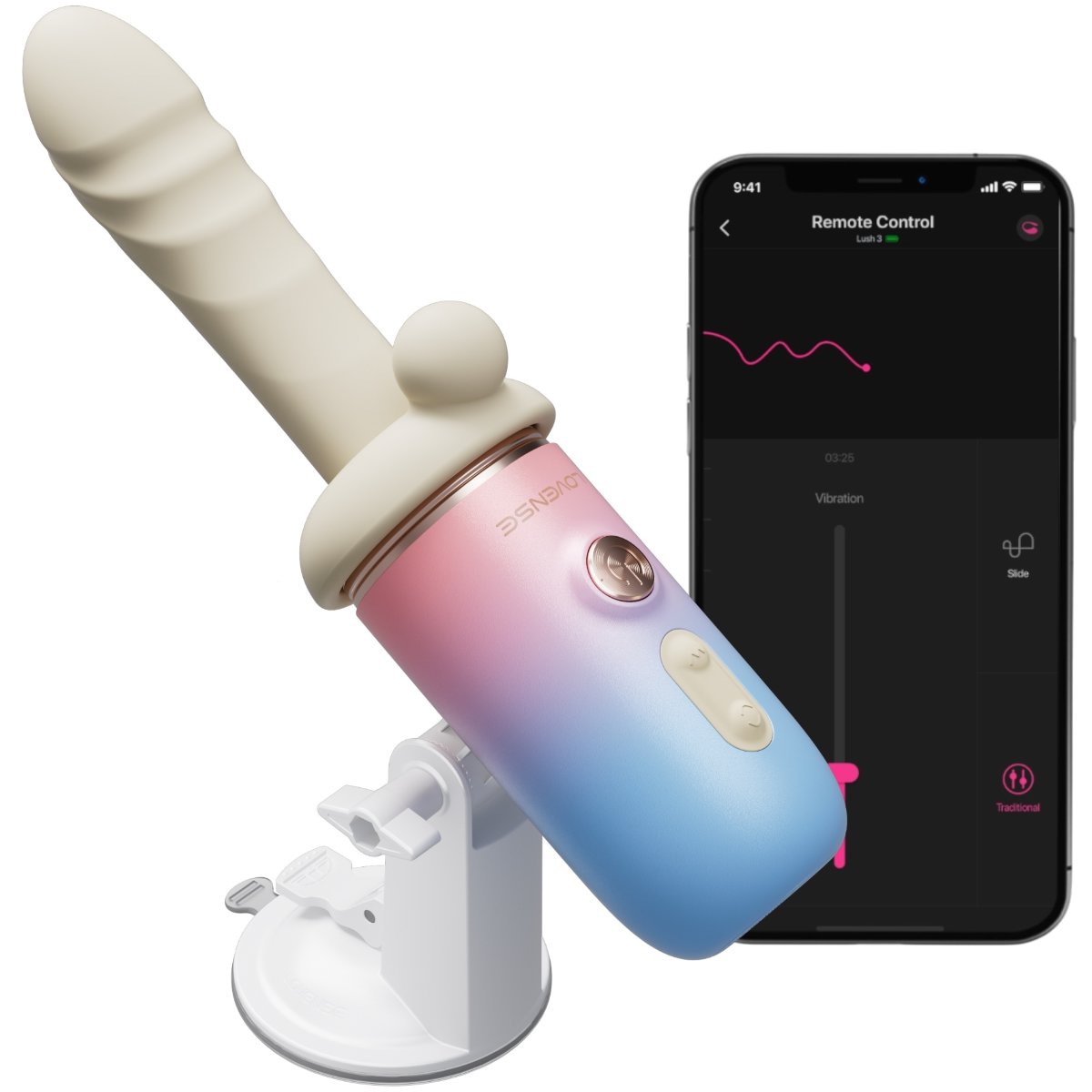 Lovense Spinel App-Controlled Thrusting Vibrating & Heating Mini Sex Machine