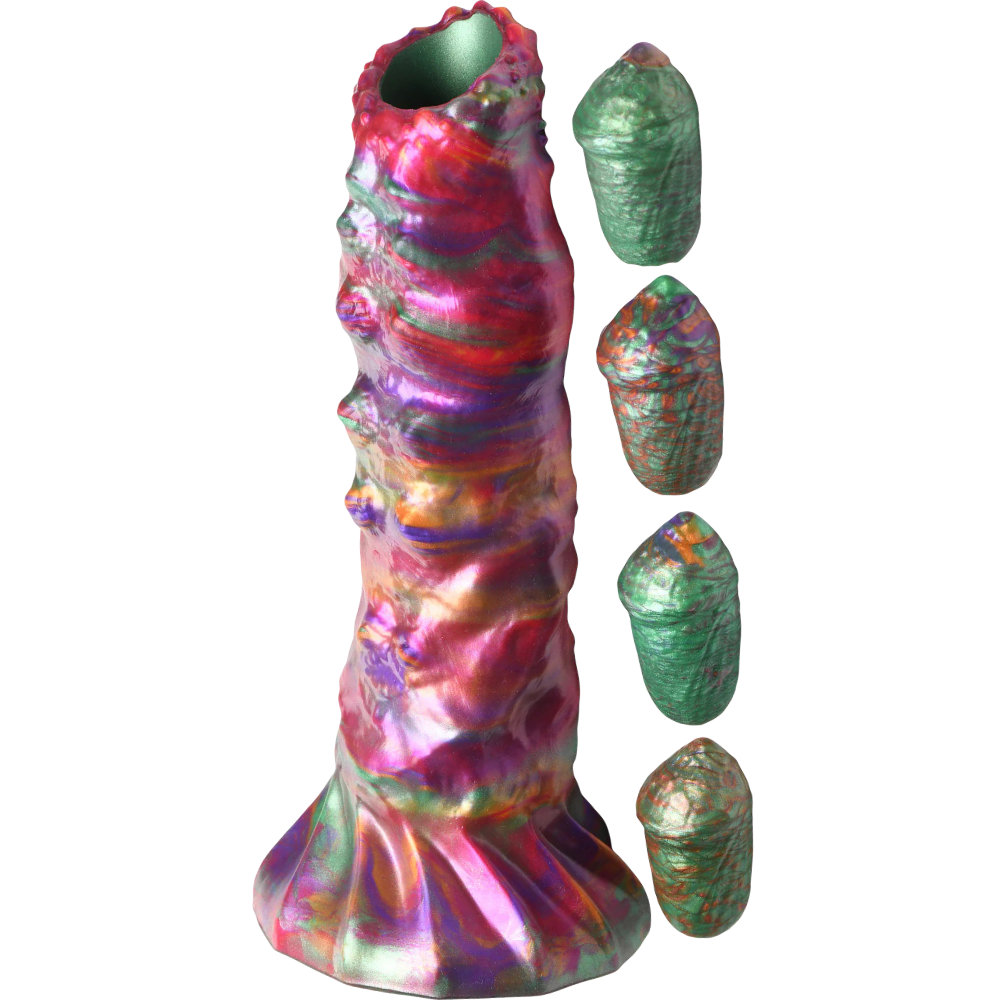 Creature Cocks Larva Silicone Ovipositor Dildo with Eggs 9 Inch