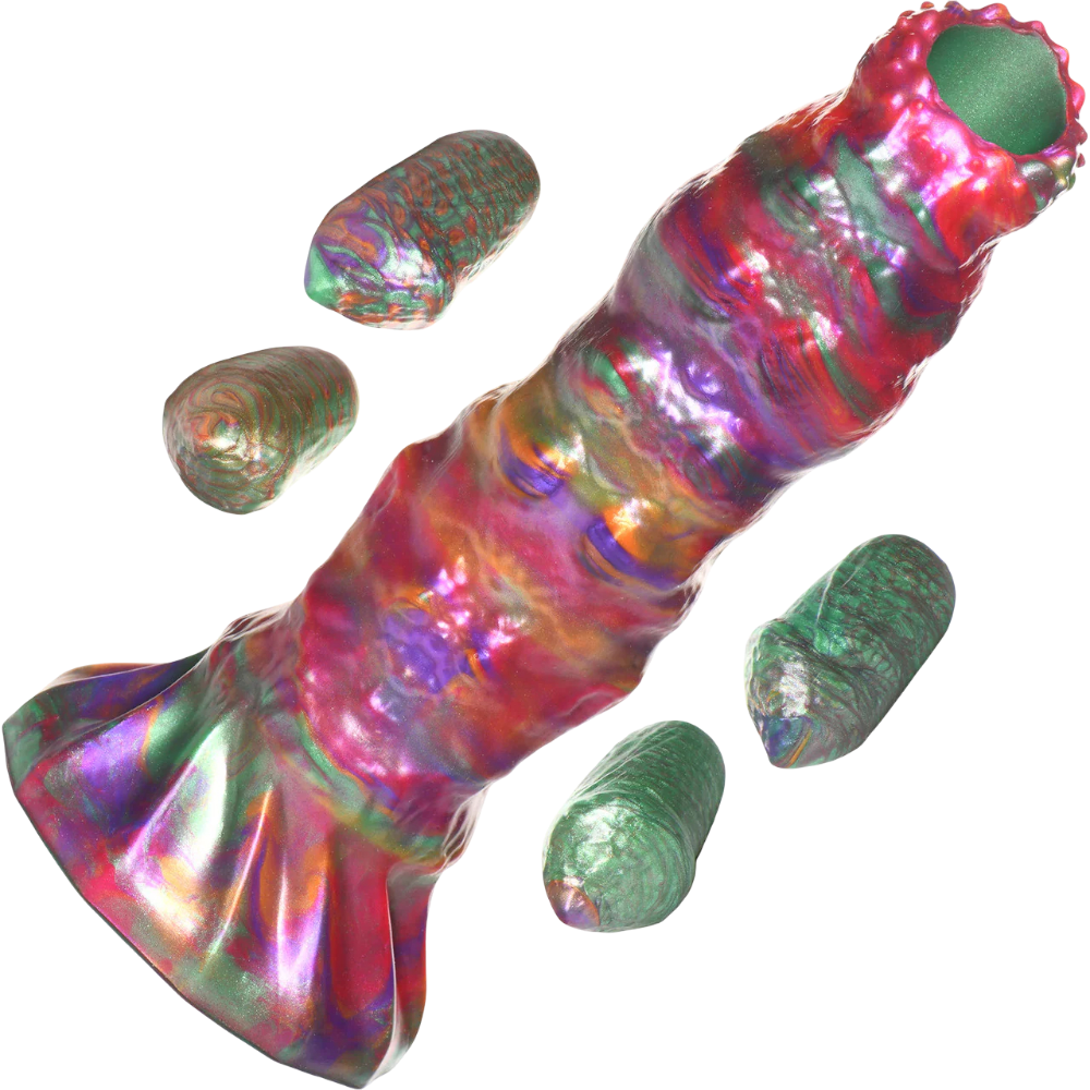 Creature Cocks Larva Silicone Ovipositor Dildo with Eggs 9 Inch