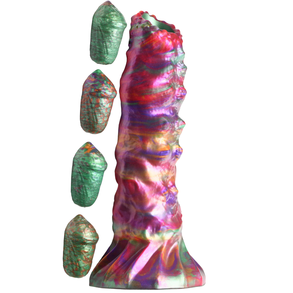 Creature Cocks Larva Silicone Ovipositor Dildo with Eggs 9 Inch