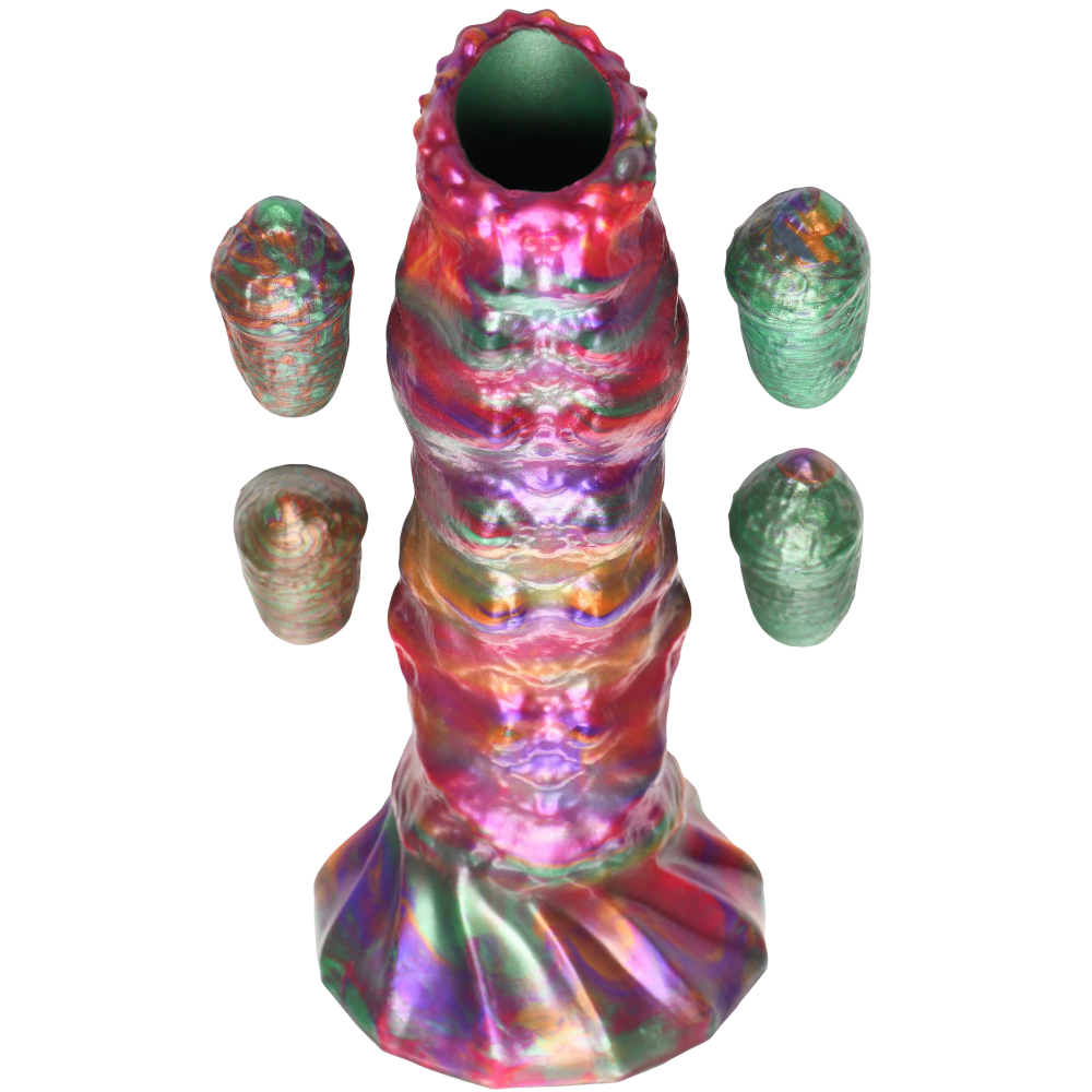 Creature Cocks Larva Silicone Ovipositor Dildo with Eggs 9 Inch