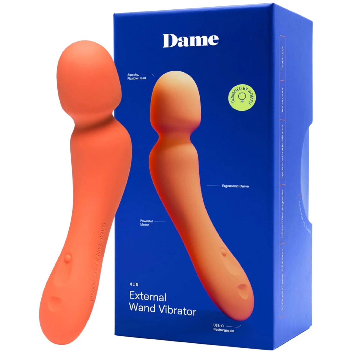 Dame Min Waterproof Rechargeable Mini Wand Vibrator