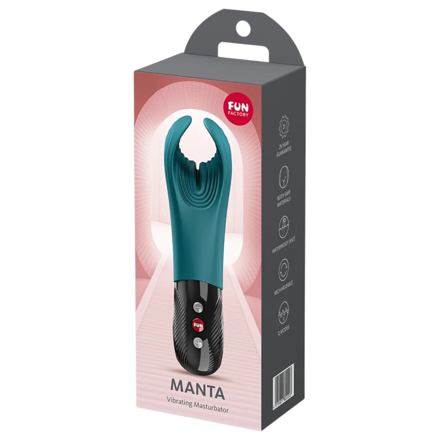 Fun Factory Manta Rechargeable Male Vibrator Bottle Green
