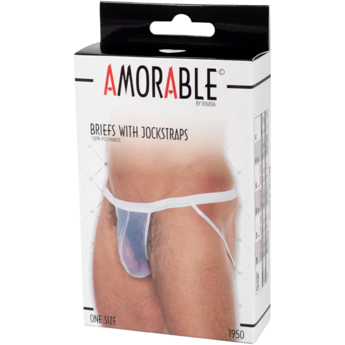 Rimba Men’s Transparent White Mesh Pouch Jockstrap