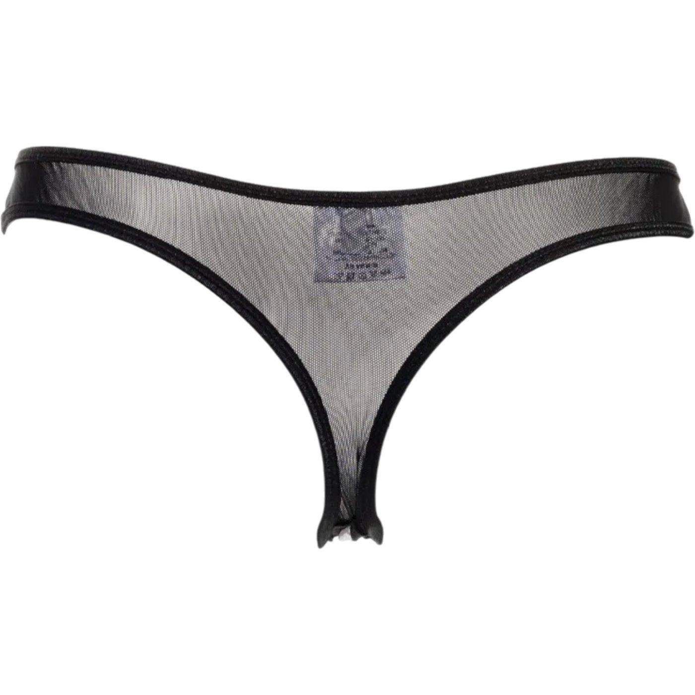 Rimba Open G-String with Pearls Black