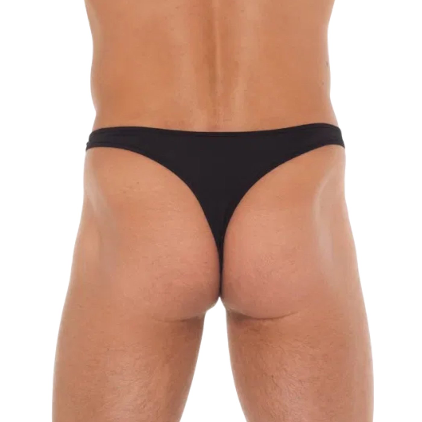 Rimba Men’s Black G-String with Metal O-Ring Connectors