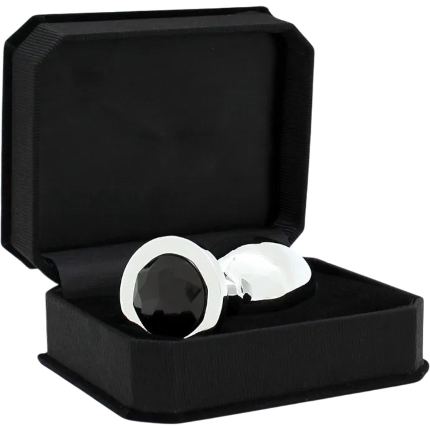 Rimba Large Metal Butt Plug Black Crystal
