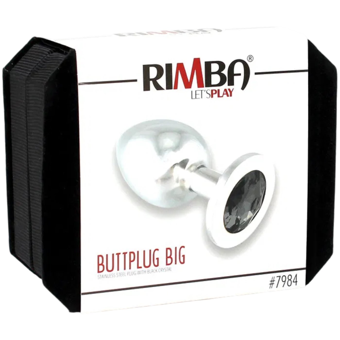 Rimba Large Metal Butt Plug Black Crystal