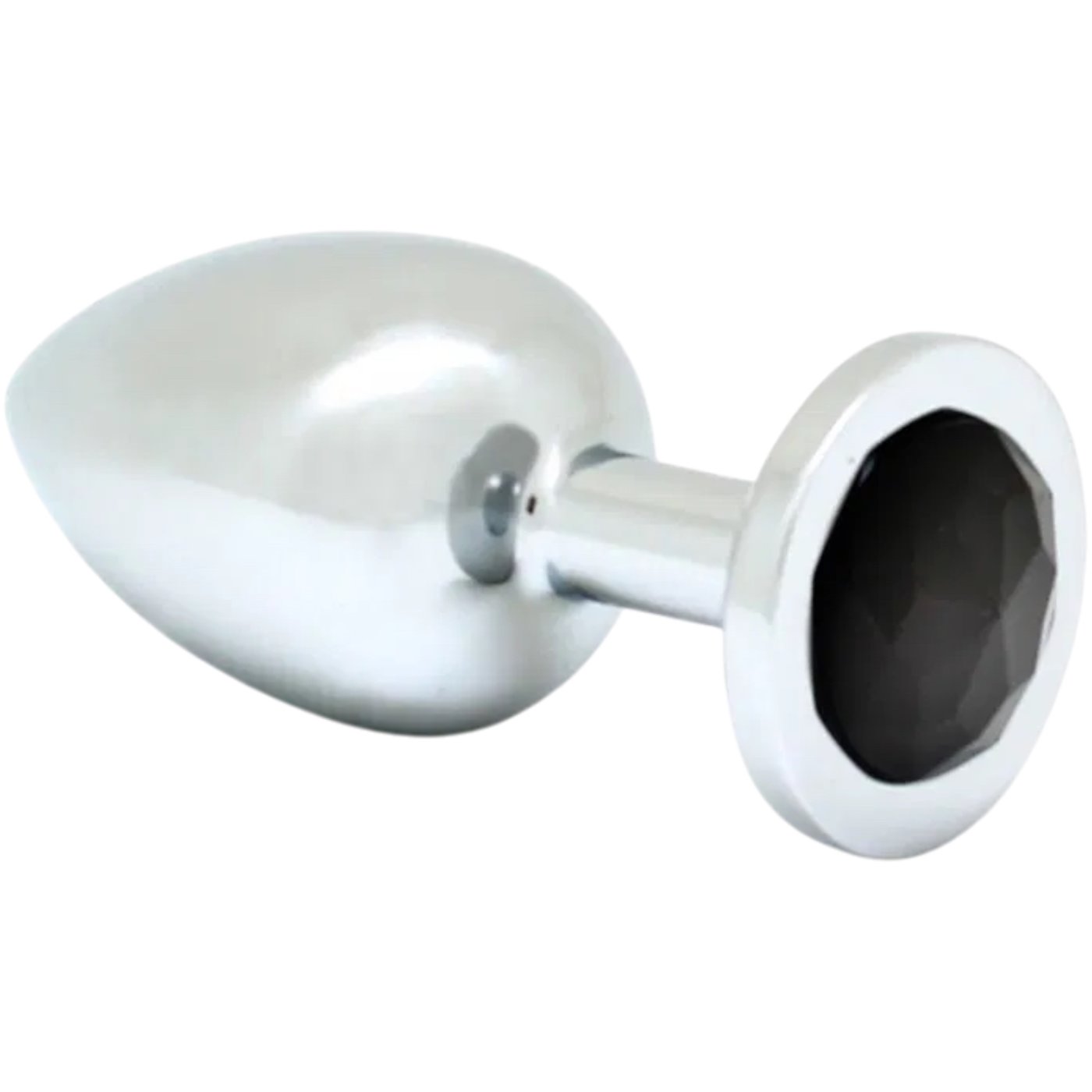 Rimba Large Metal Butt Plug Black Crystal