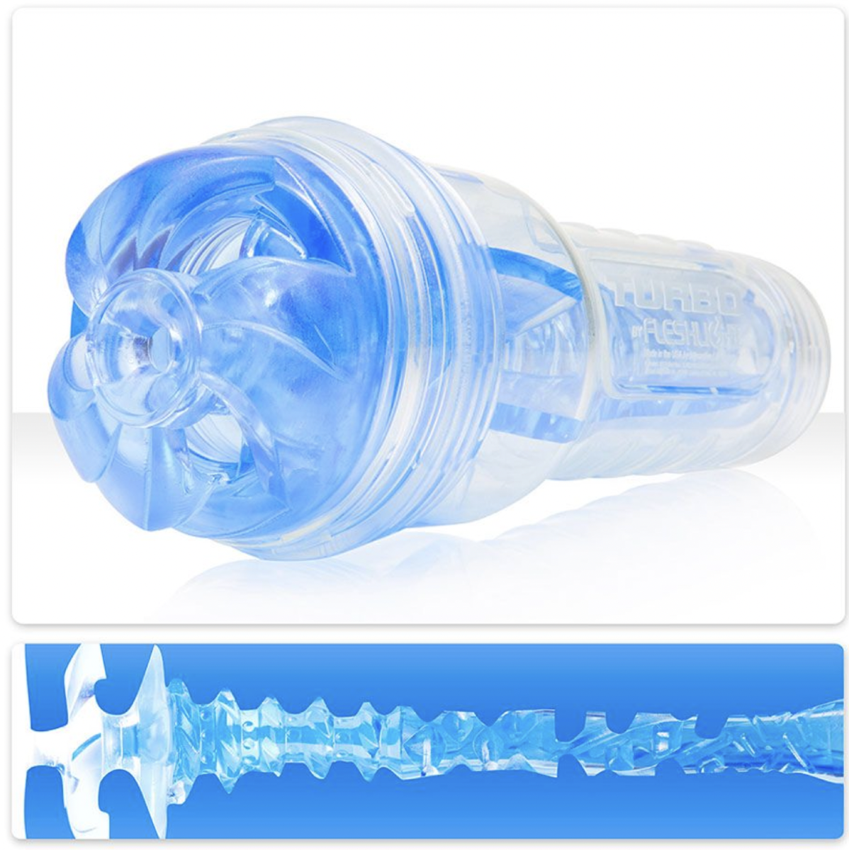Fleshlight Turbo Thrust Blow Job Masturbator Blue Ice