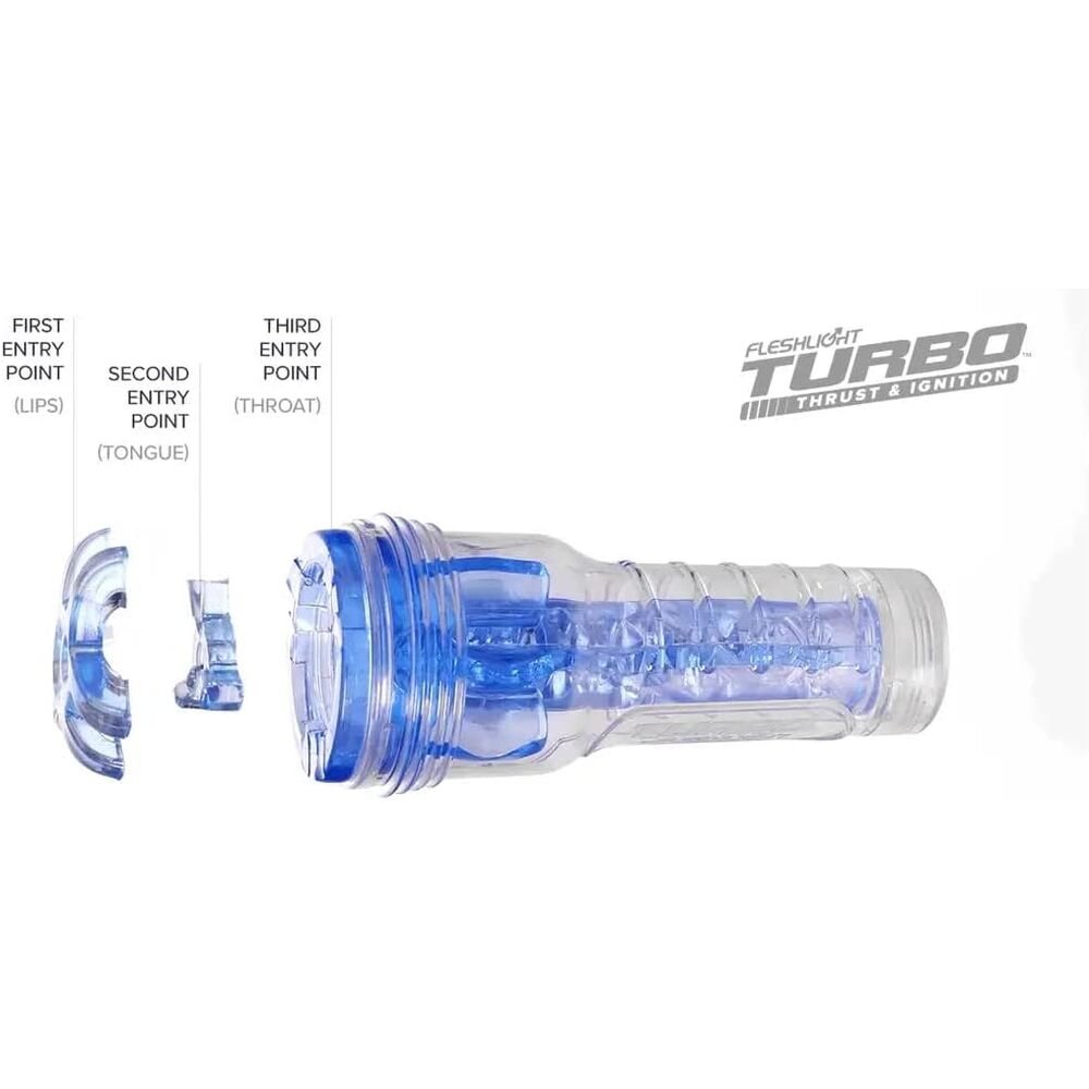 Fleshlight Turbo Thrust Blow Job Masturbator Blue Ice