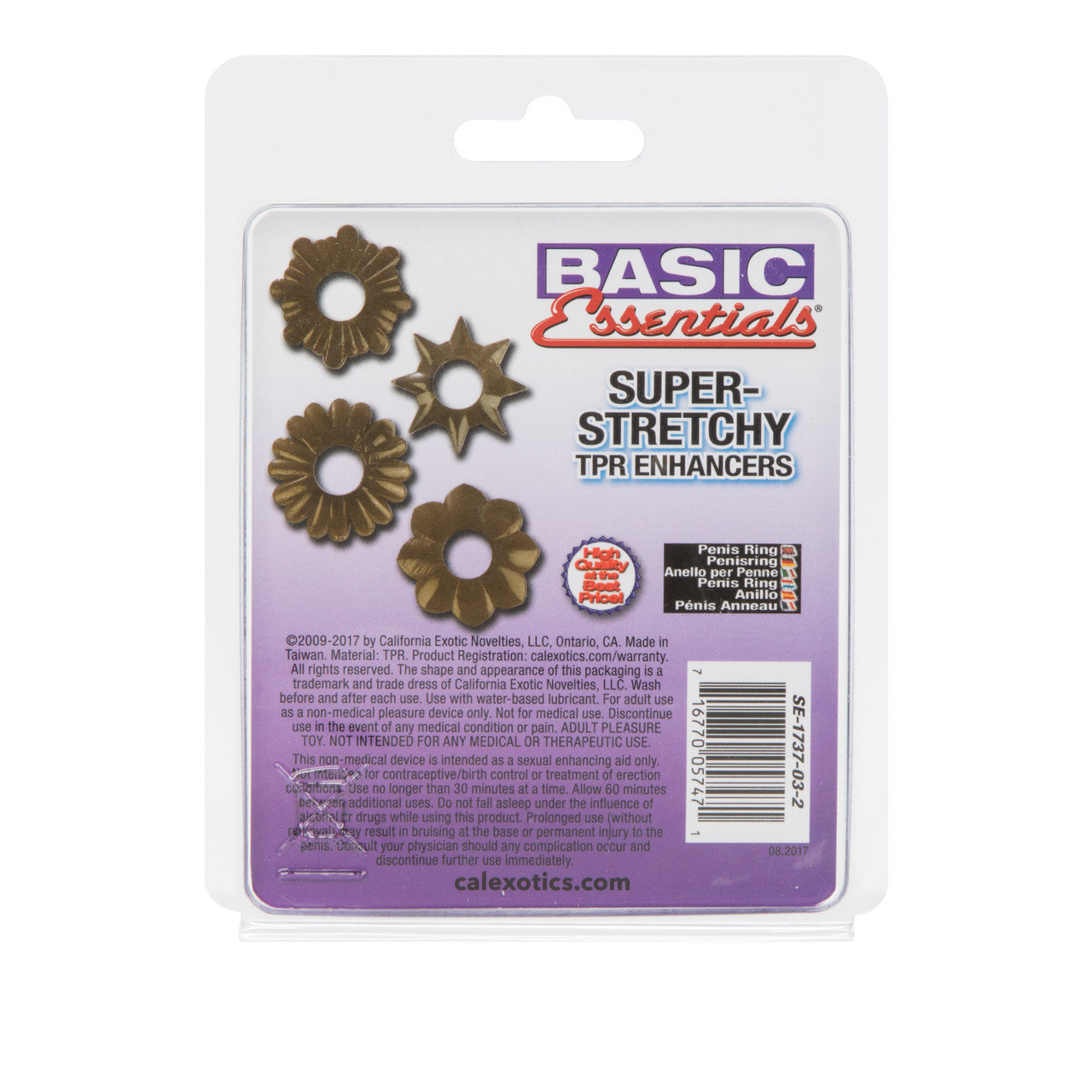 CalExotics Super-Stretchy TPR Enhancers Cock Rings