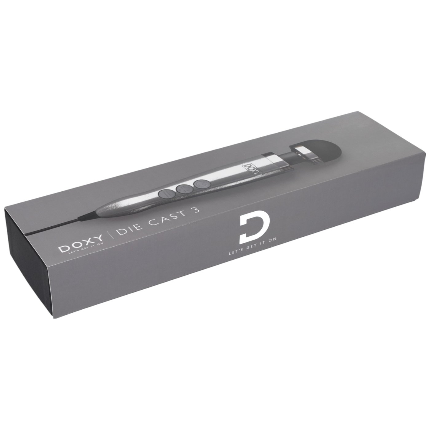 Doxy Die Cast 3 Wand Massager Brushed Metal