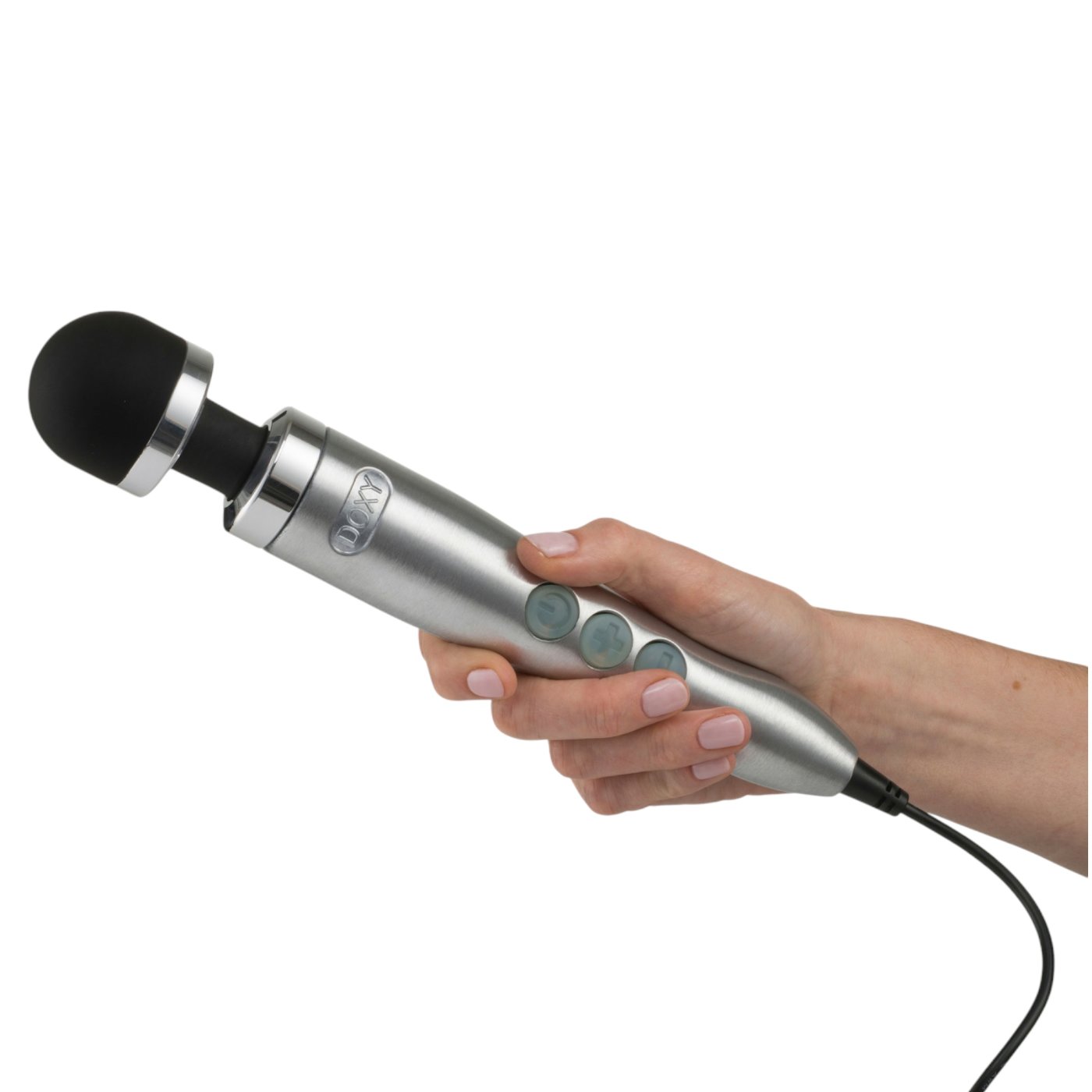 Doxy Die Cast 3 Wand Massager Brushed Metal