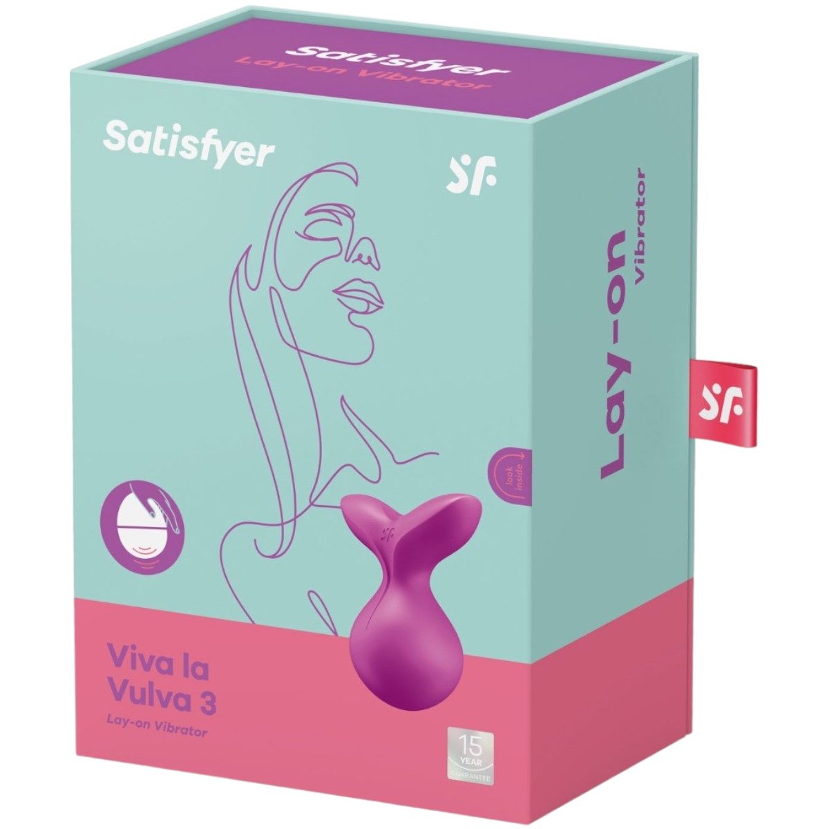 Satisfyer Viva la Vulva 3 Rechargeable Lay-On Clitoral Vibrator Violet