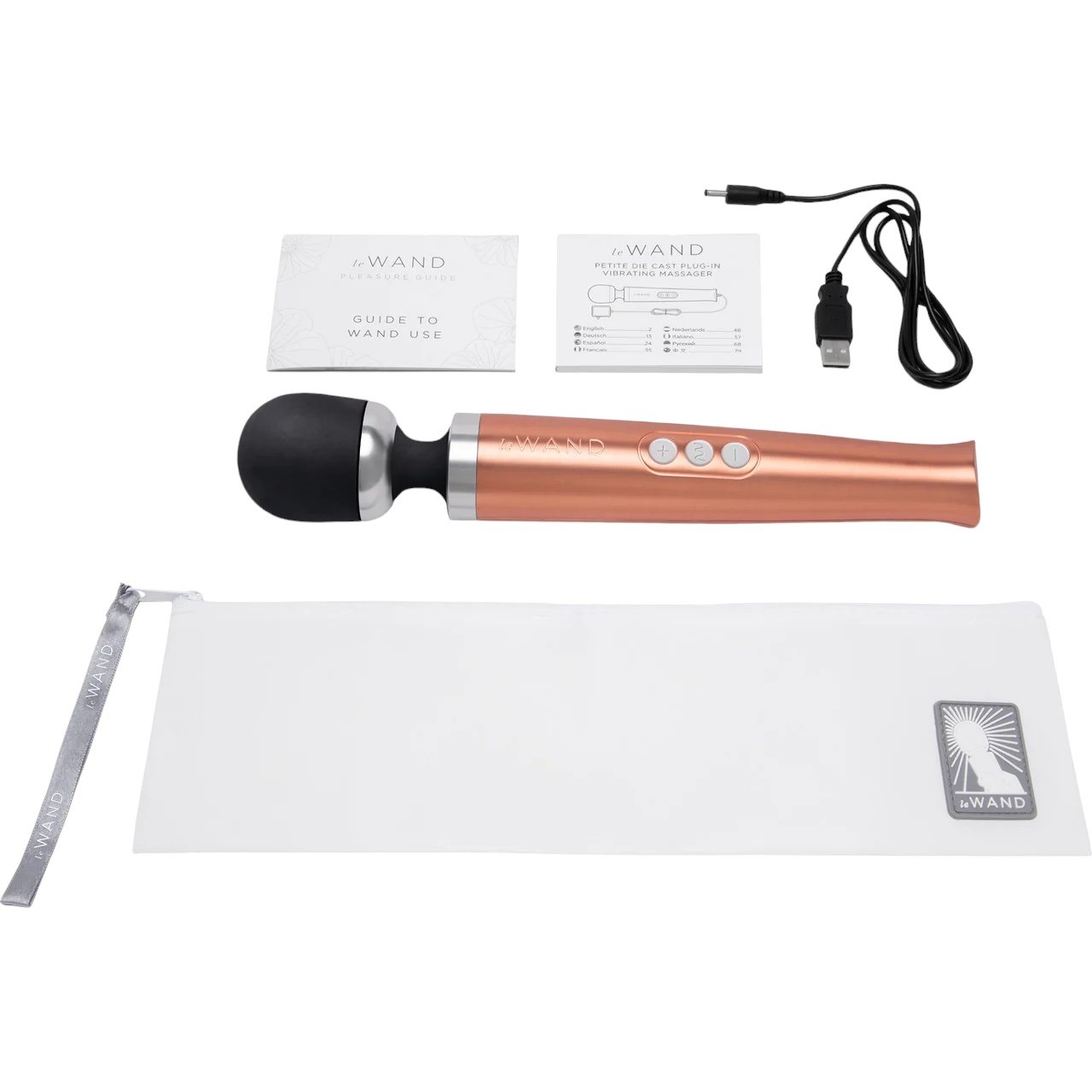 Le Wand Die Cast Rechargeable Massage Wand Vibrator Gold
