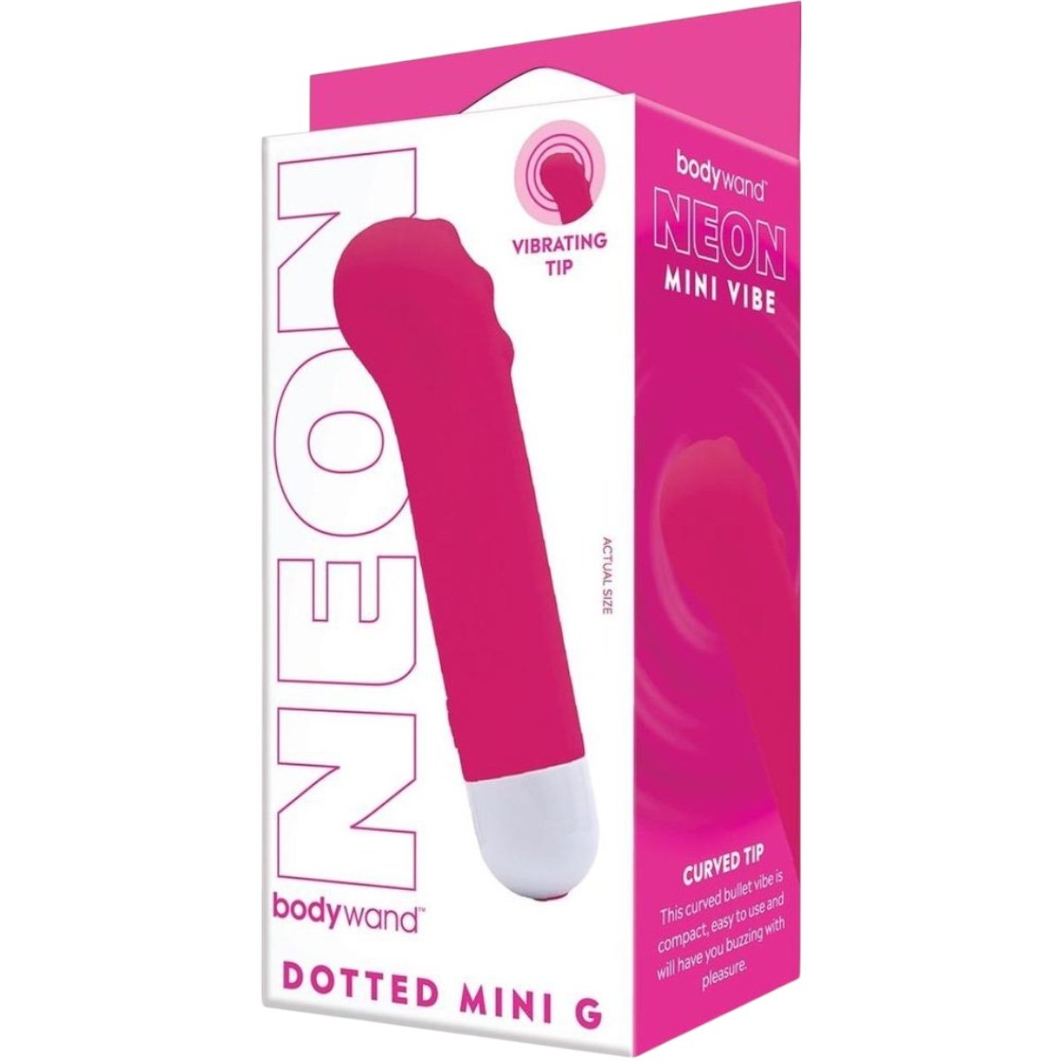 Bodywand Neon Dotted Mini G Clitoral Vibrator Pink