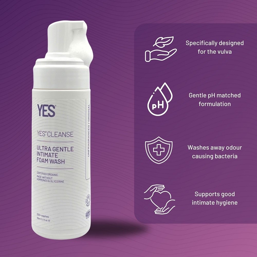 YES Cleanse Organic Ultra Gentle Intimate Foam Wash 150ml