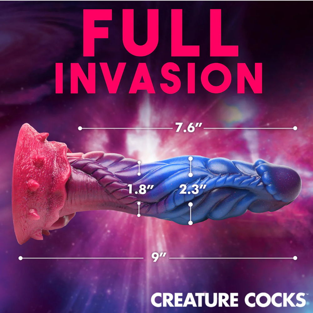 Creature Cocks Intruder Alien Silicone Dildo with Suction Cup 9 Inch 