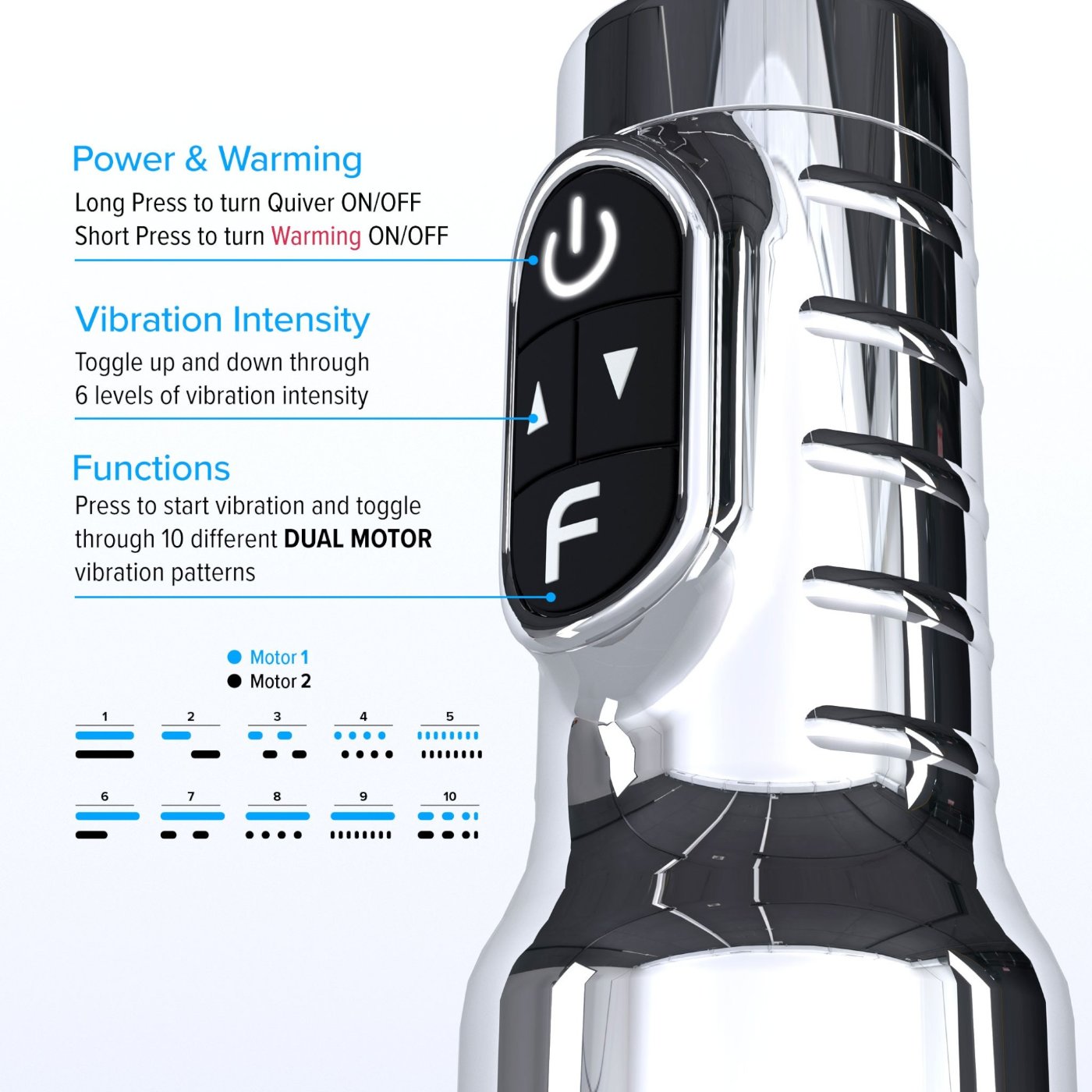 Fleshlight Pink Quiver Rechargeable Vibrating Stroker with Warming Function