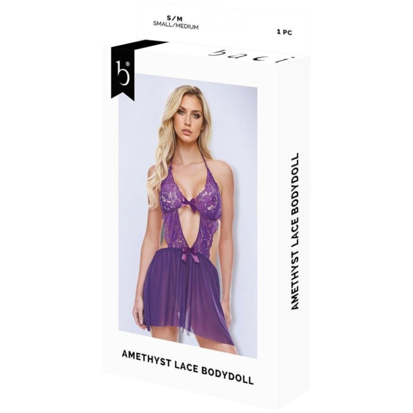 Baci Amethyst Purple Lace Babydoll