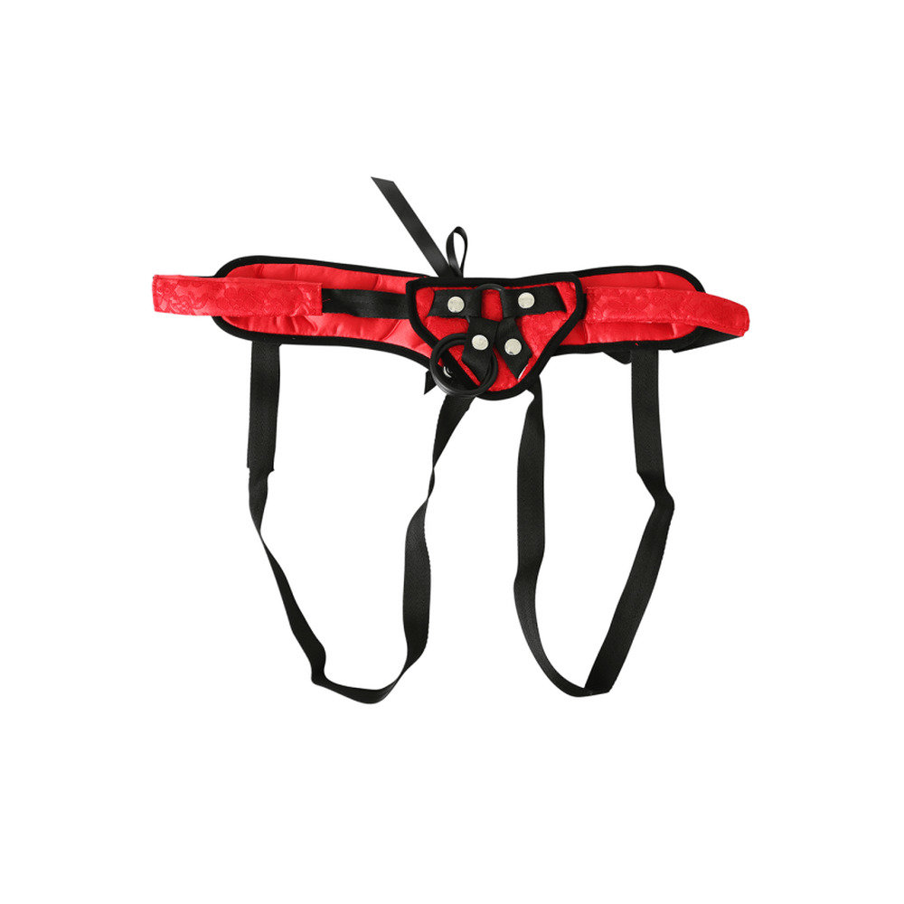 Sportsheets Red Lace Corsette Strap On Harness