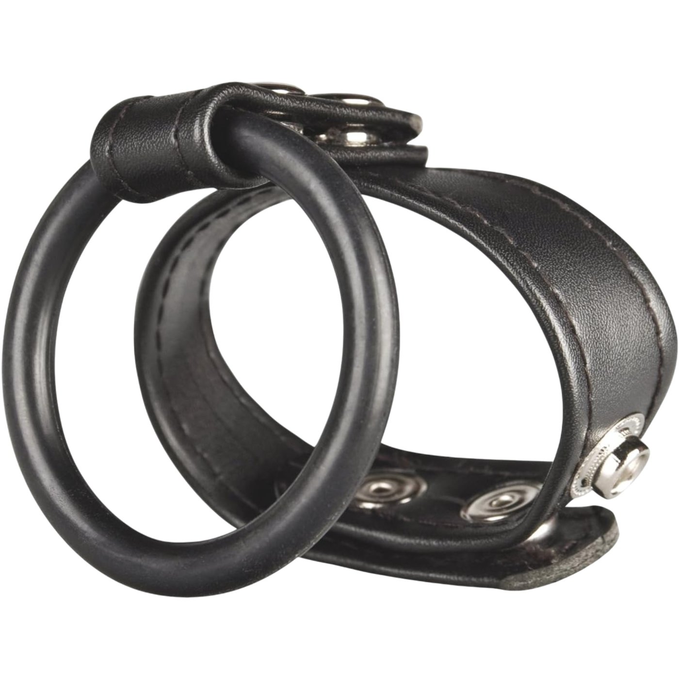 Blue Line Dual Stamina Cock Ring Black