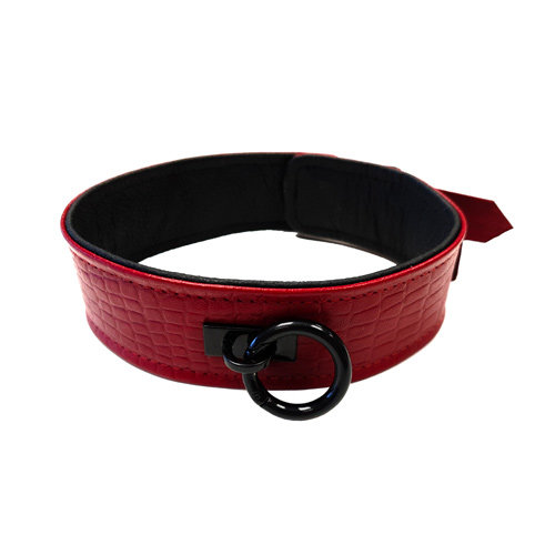 Rouge Garments Leather Croc Print Collar – Rouge Garments