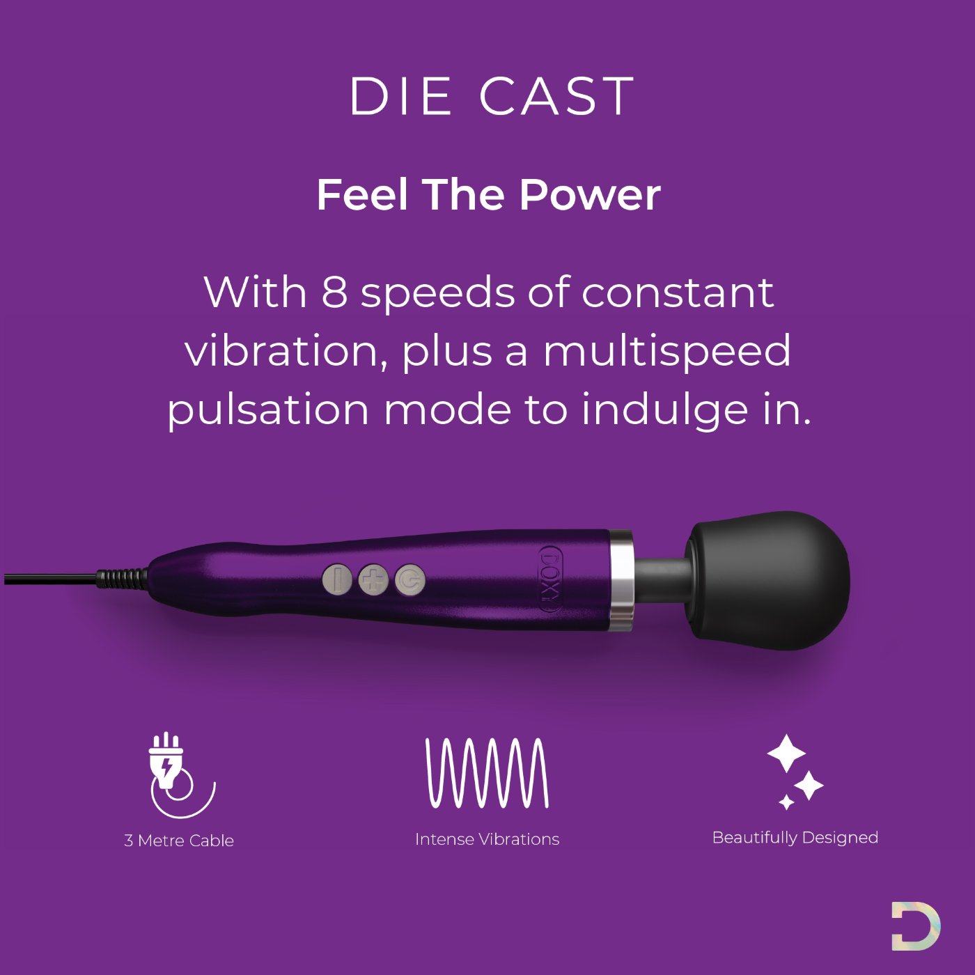 Doxy Die Cast Wand Massager Purple