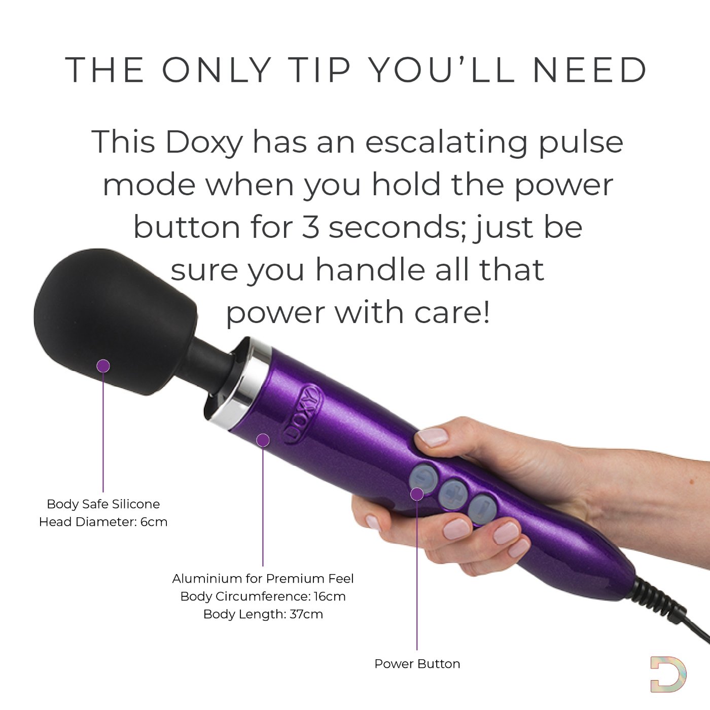 Doxy Die Cast Wand Massager Purple