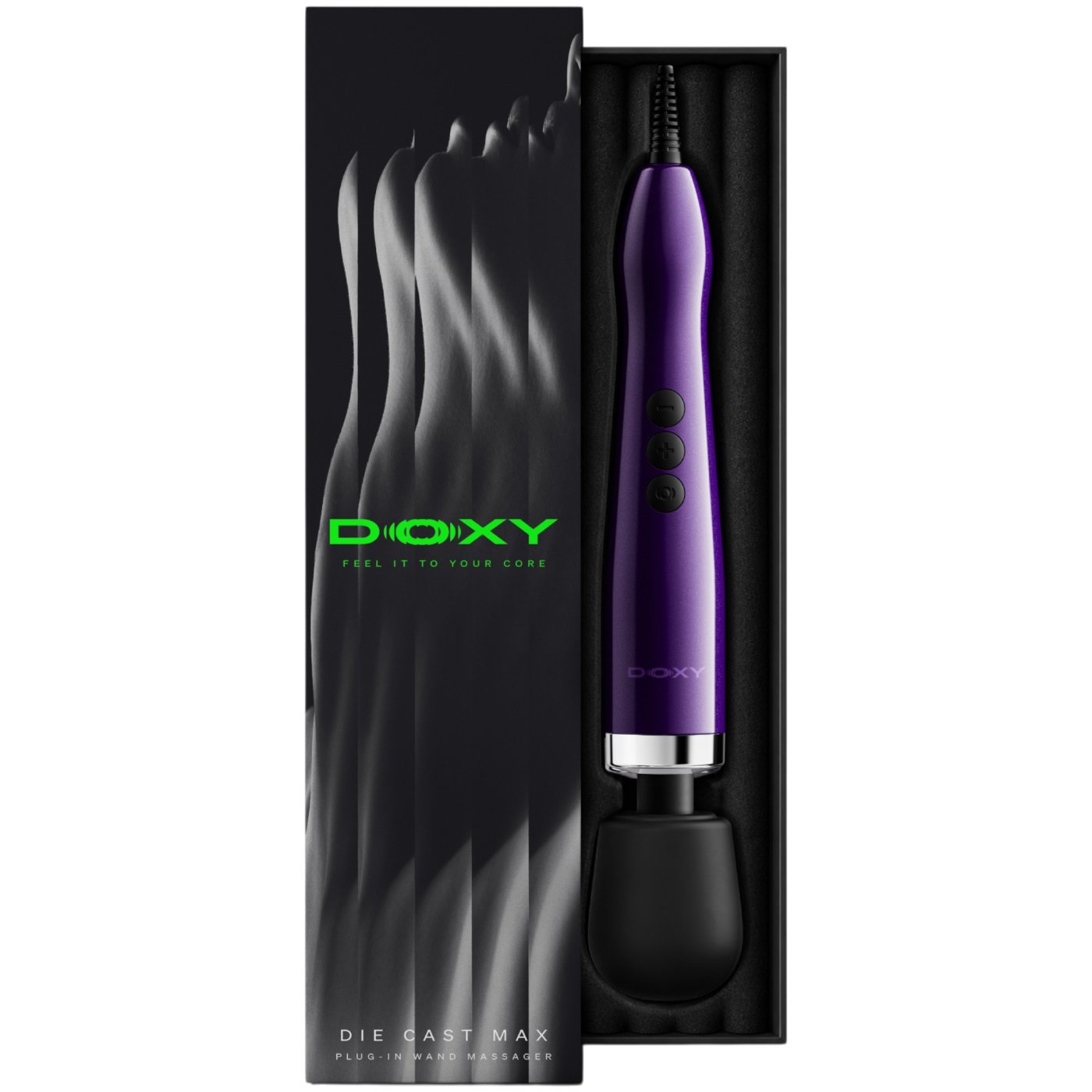 Doxy Die Cast Max Plug-In Wand Vibrator Purple