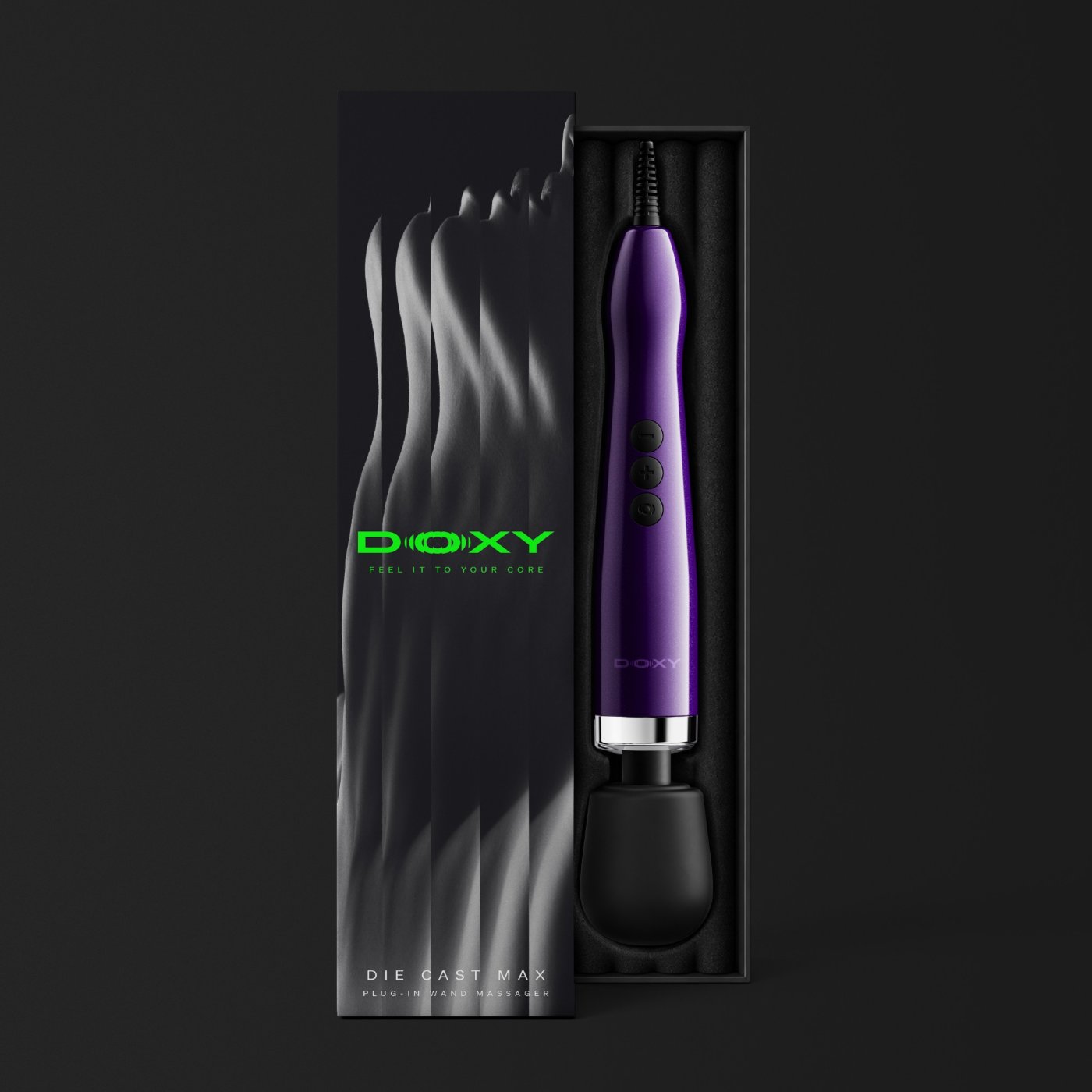 Doxy Die Cast Max Plug-In Wand Vibrator Purple