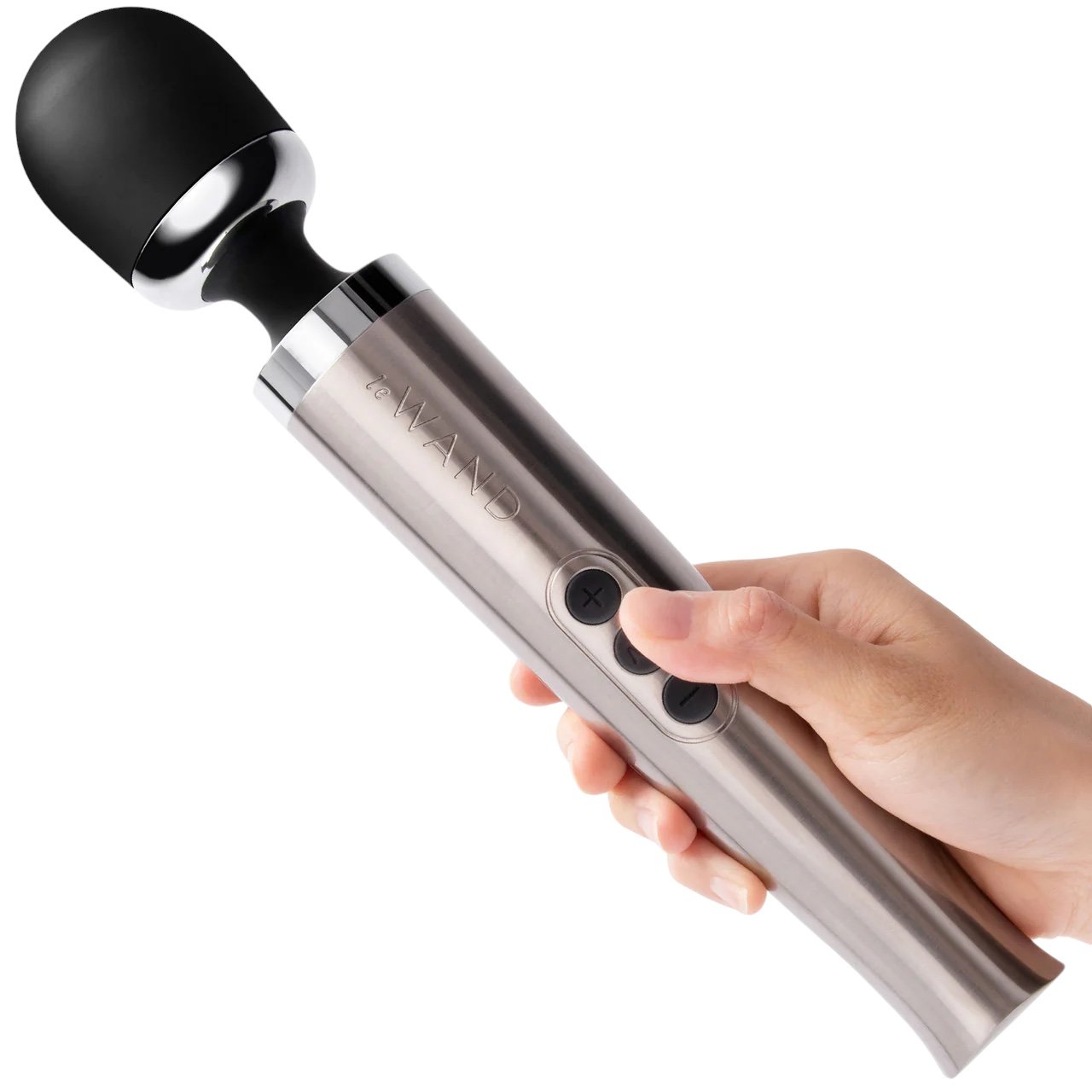 Le Wand Die Cast Rechargeable Massage Wand Vibrator Silver