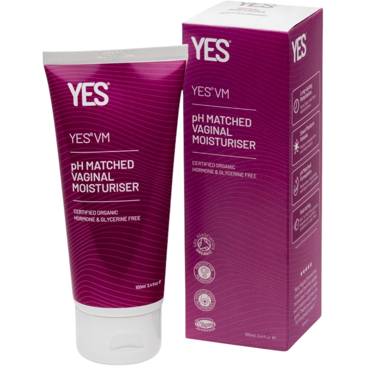 YES Organic pH Matched Natural Vaginal Moisturising Gel 100ml