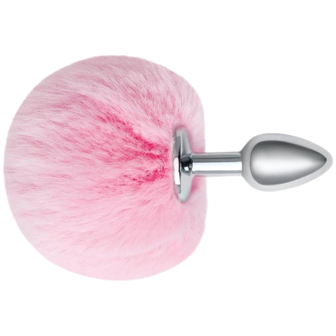 Whipsmart Pink Bunny Tail Metal Butt Plug