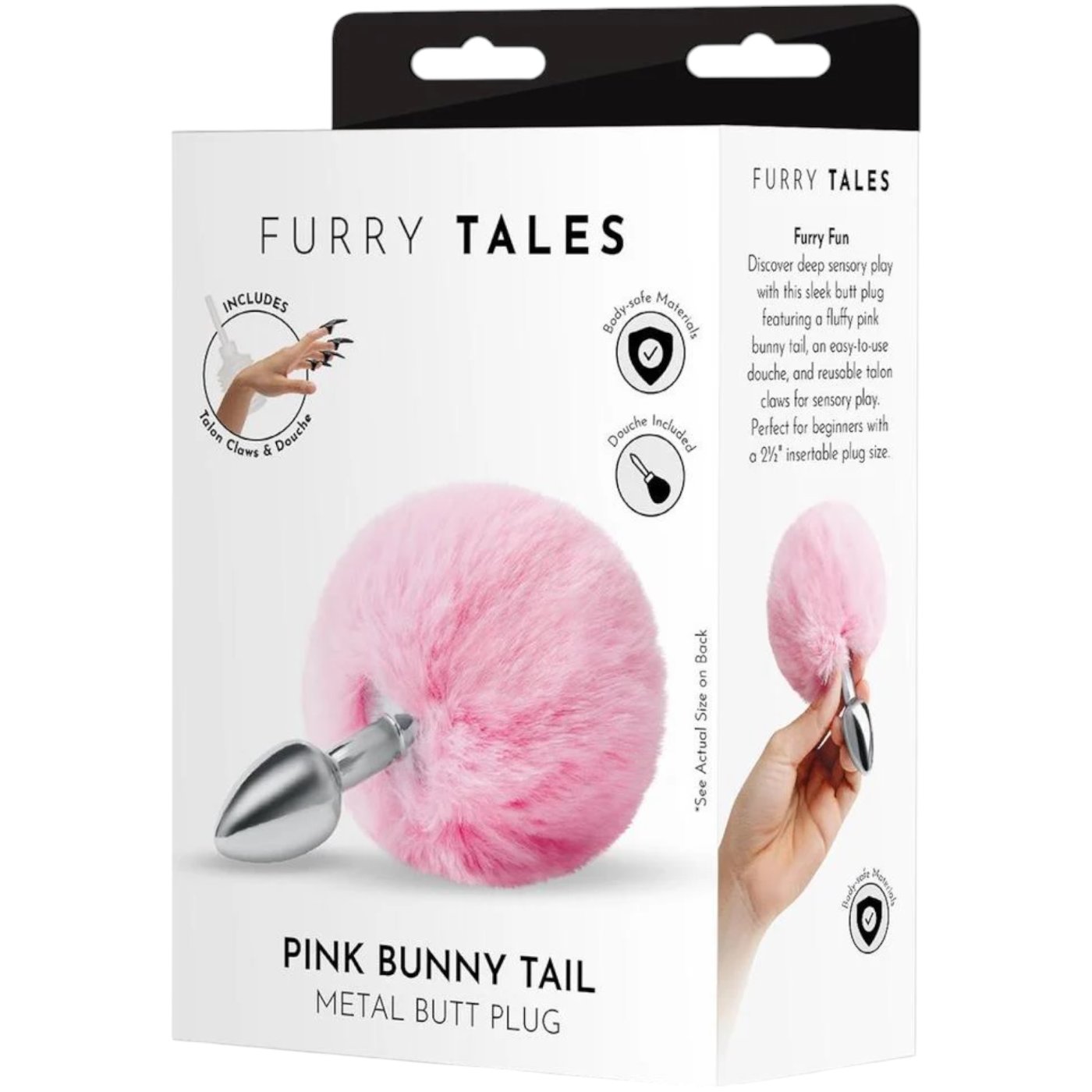 Whipsmart Pink Bunny Tail Metal Butt Plug