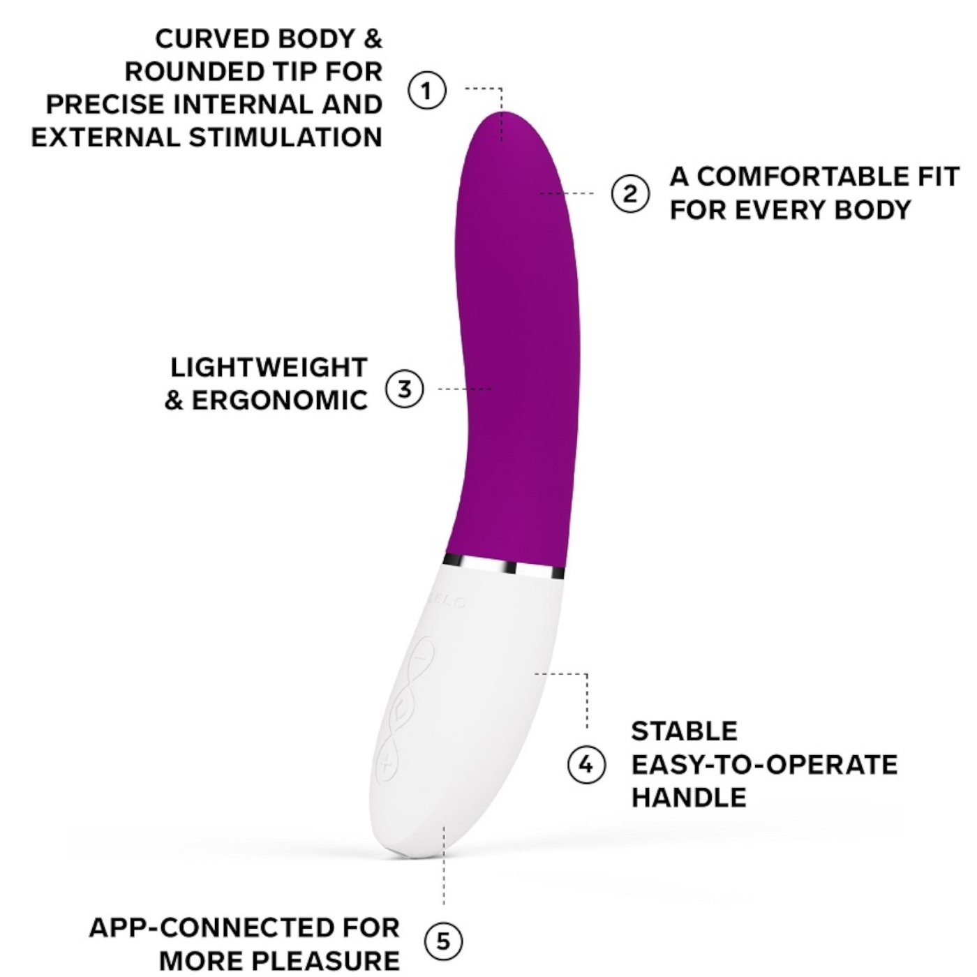 LELO Liv 3 App-Controlled G-Spot Vibrator Deep Rose