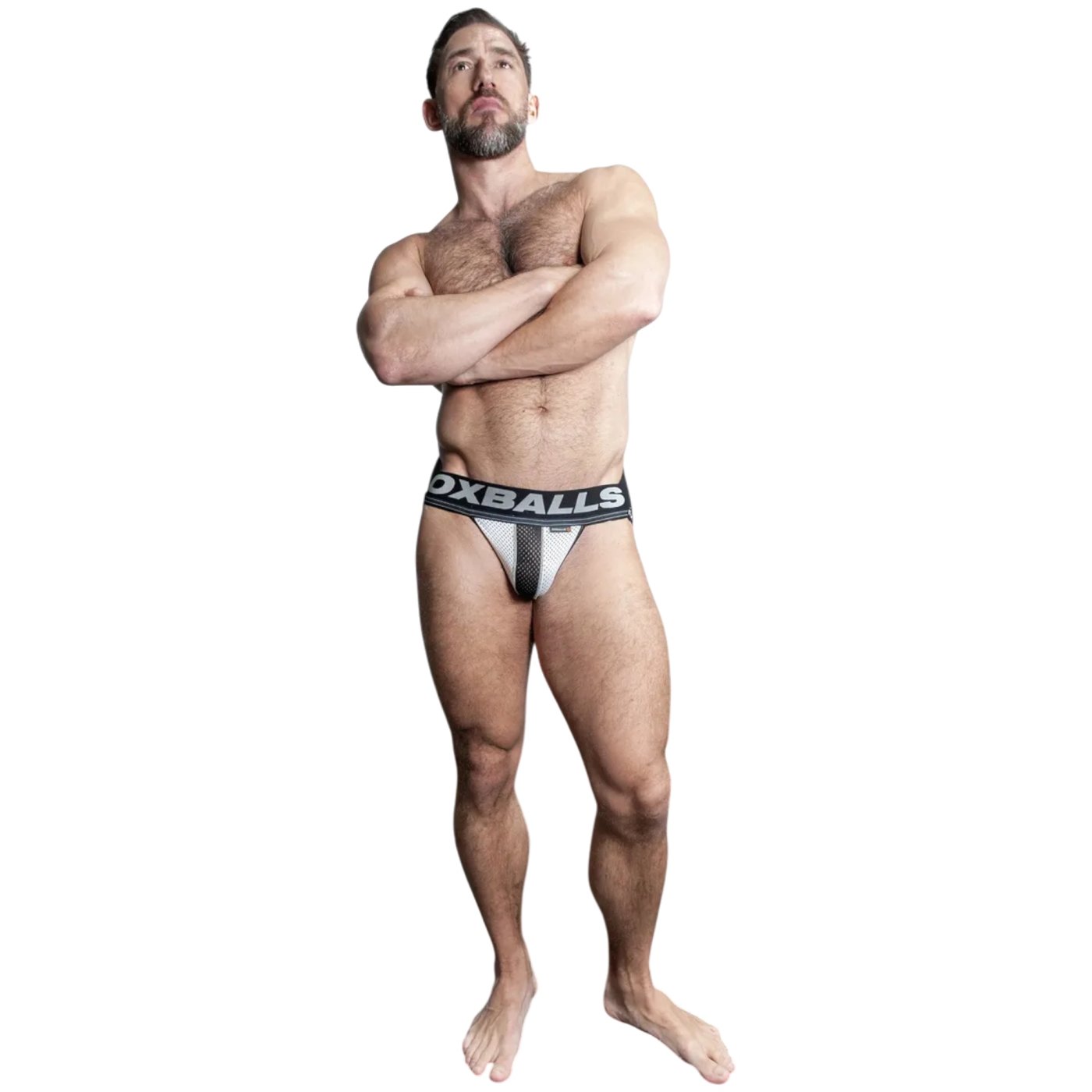 Oxballs OXJOK Airmesh Jock Strap Ice White