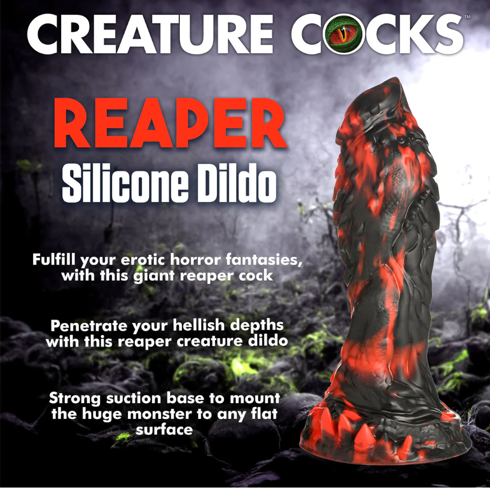 Creature Cocks Reaper Silicone Dildo with Suction Cup 9 Inch 
