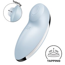 Satisfyer Tap & Climax 2 Tapping Motion Lay-On Clitoral Stimulator (Blue)