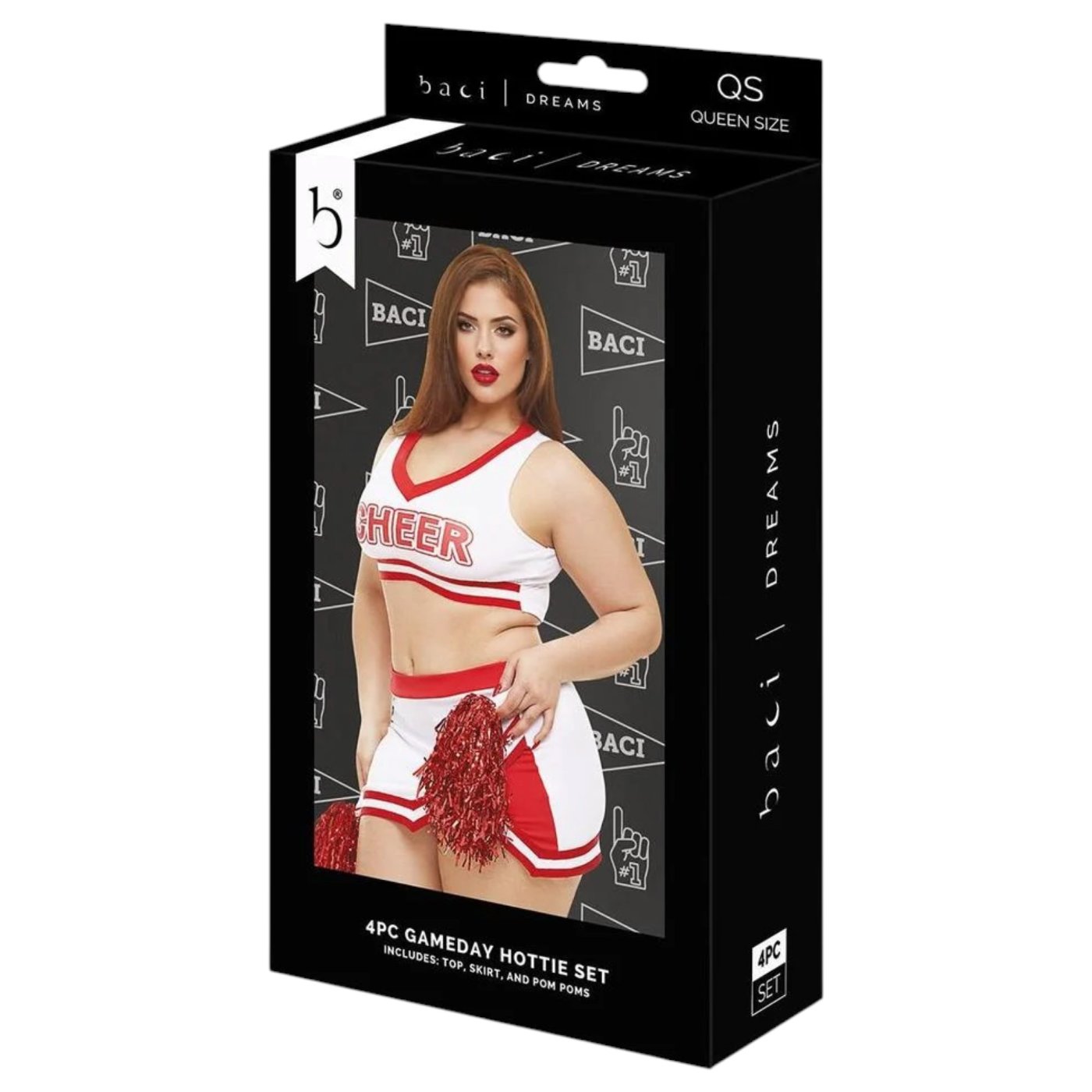 Baci Gameday Hottie 4 Piece Cheerleader Costume Plus Size