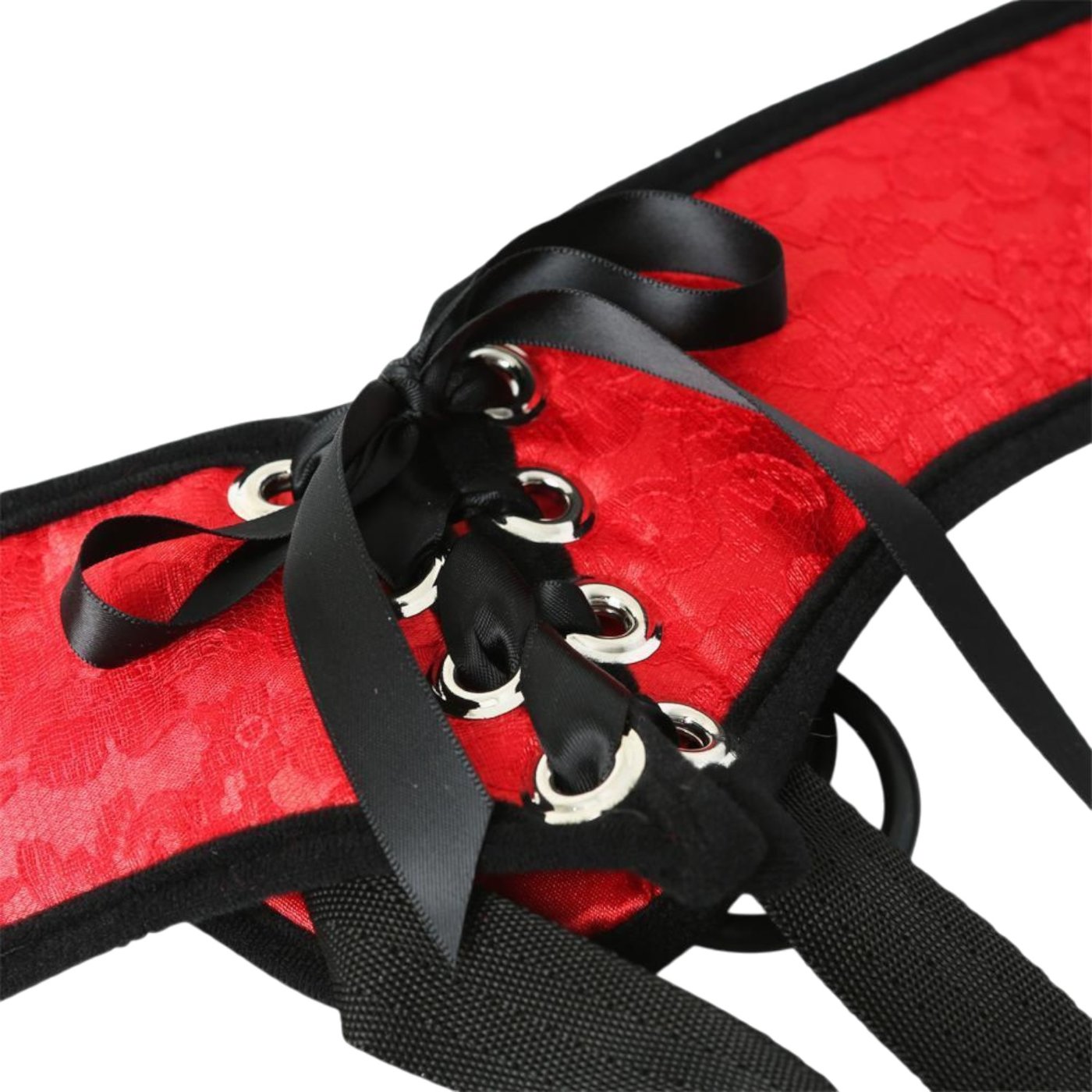 Sportsheets Plus Size Red Lace Corset Strap On Harness