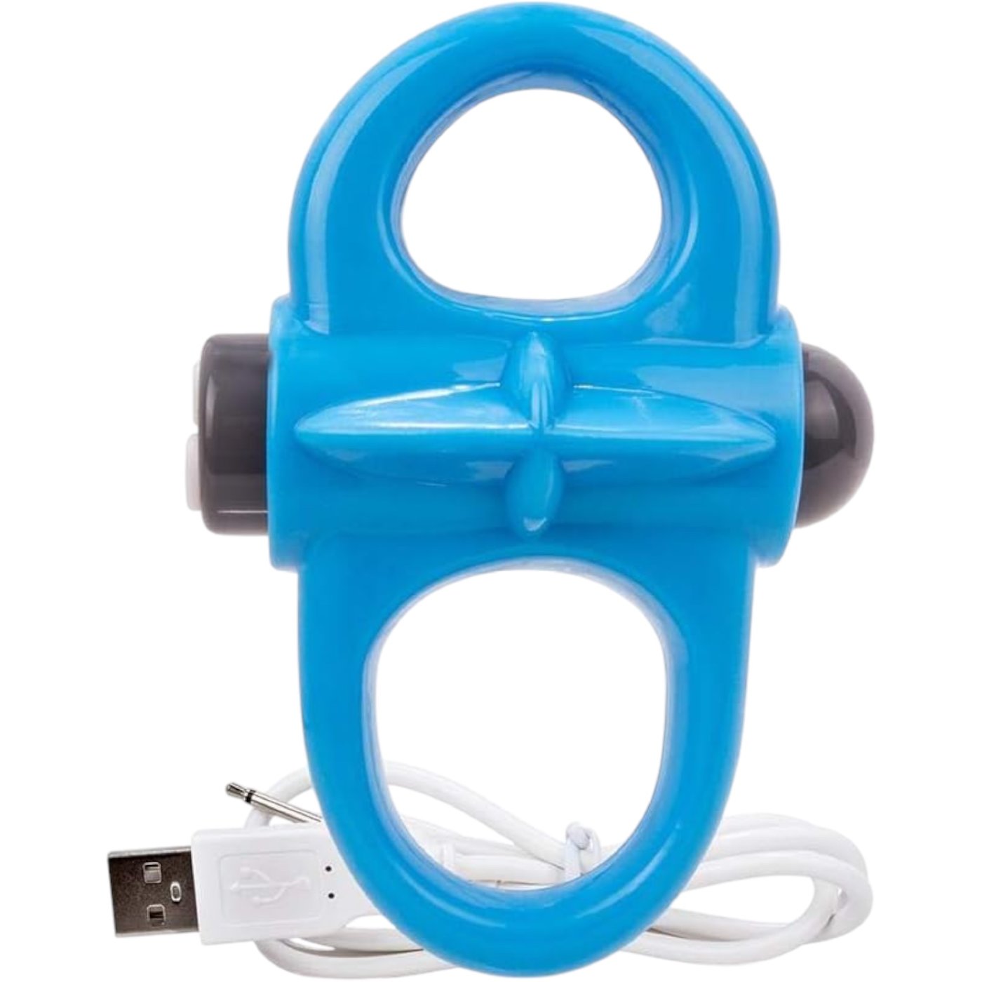 Screaming O Charged Yoga Vibrating Cock Ring Blue