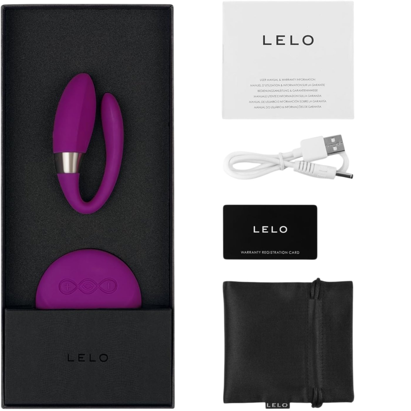 LELO Tiani 2 Remote-Controlled Rechargeable Couple's Vibrator Deep Rose