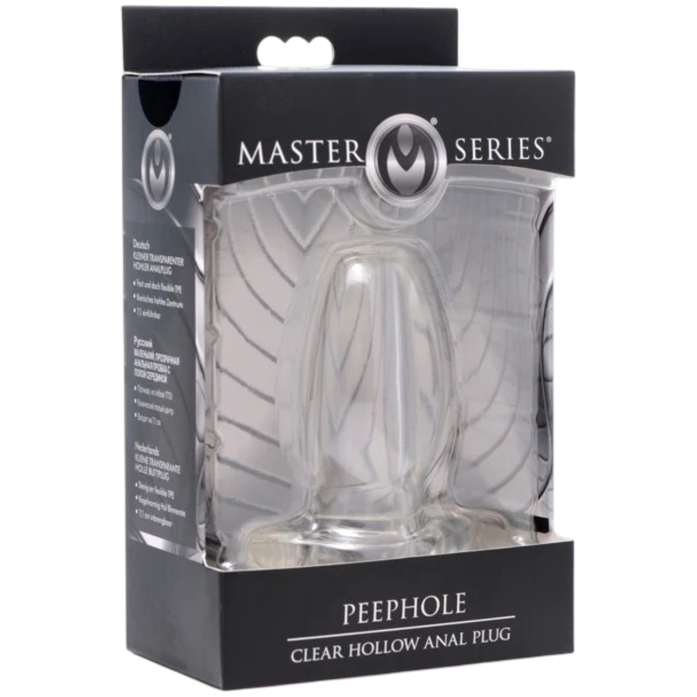 Master Series PeepHole Clear Hollow Butt Plug Small