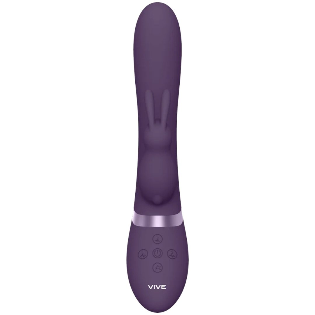 Taka Inflatable and Vibrating Rabbit Vibrator Purple