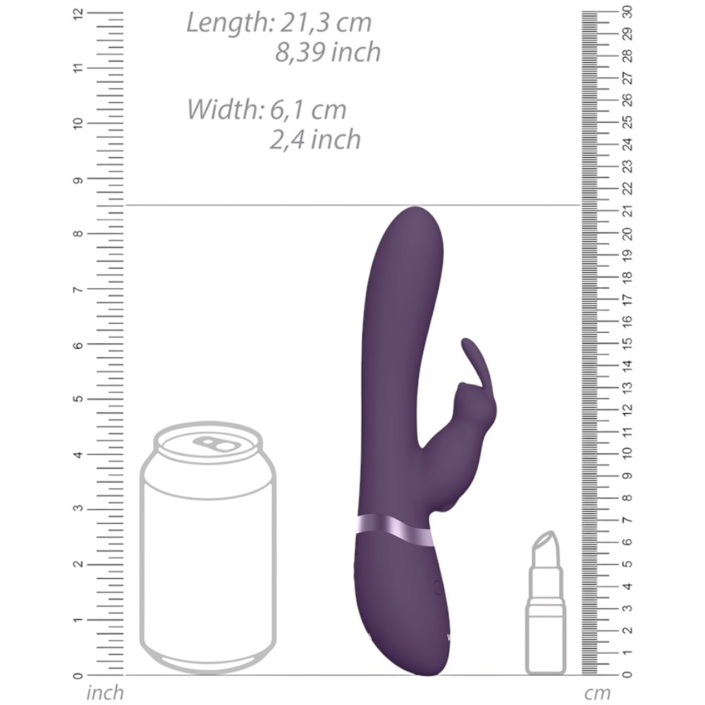 Taka Inflatable and Vibrating Rabbit Vibrator Purple