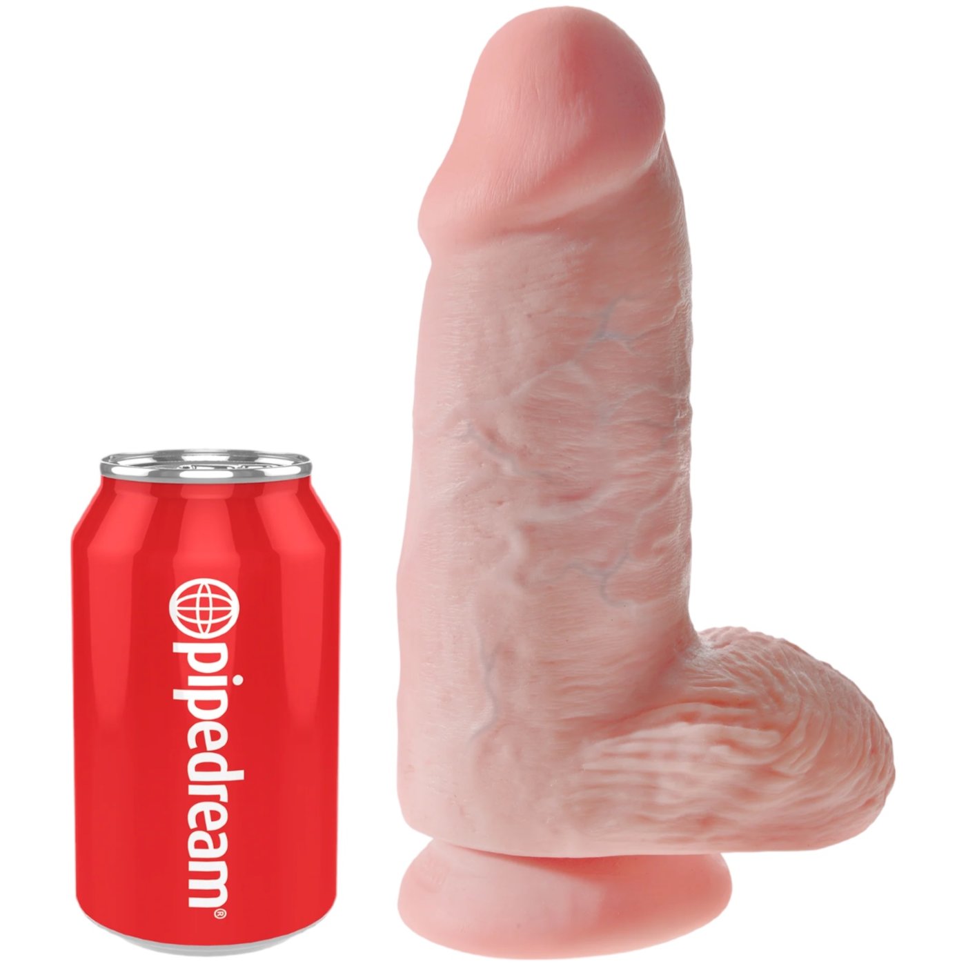 King Cock Mega Chubby Realistic Flesh Suction Cup Dildo 9 Inch
