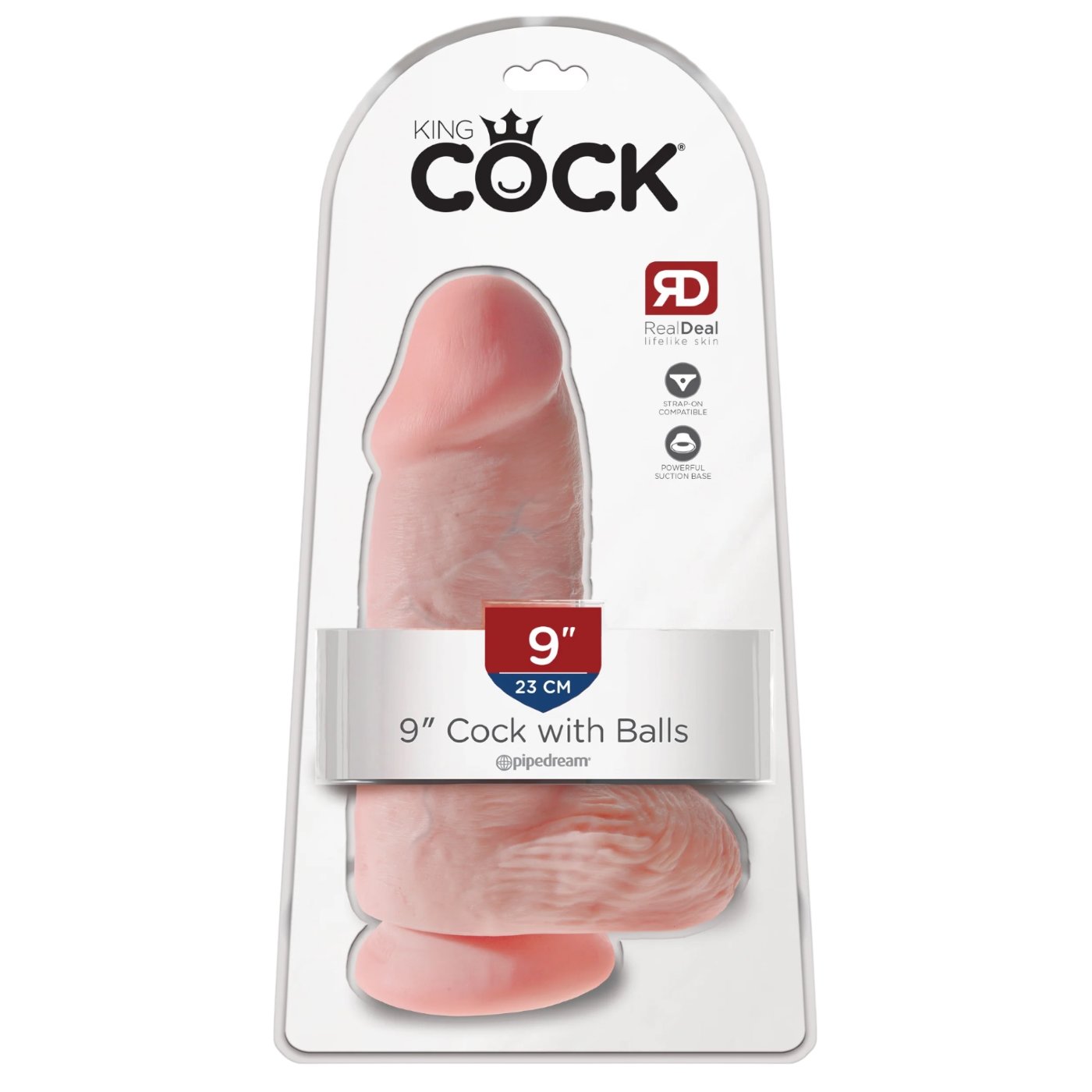 King Cock Mega Chubby Realistic Flesh Suction Cup Dildo 9 Inch
